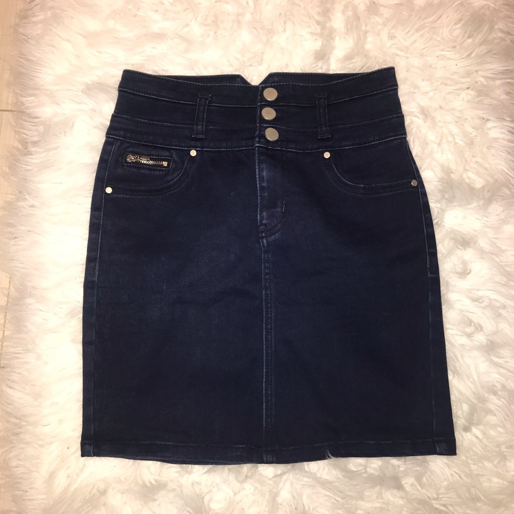 Aqua Denim Skirt